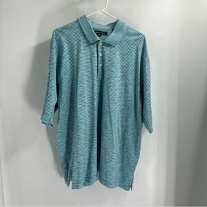 Northern Isles Size XXL Blue Stripe Polo Shirt
